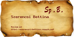 Szerencsi Bettina névjegykártya