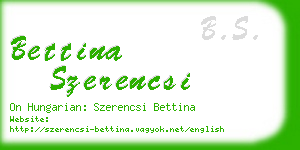 bettina szerencsi business card